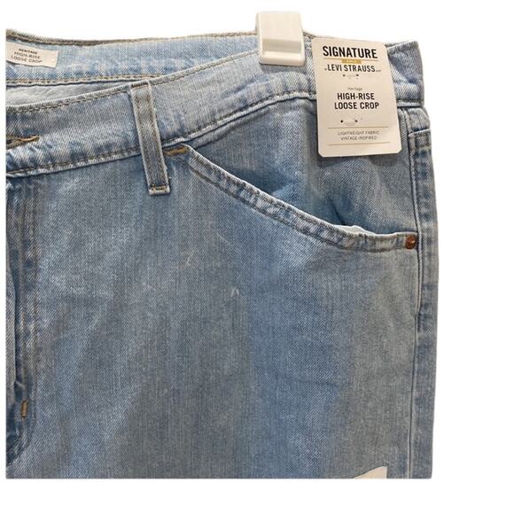 Levi's 20 Denim Jeans Plus Size High-Rise Wide Leg Crop Levi Strauss Heritage - Picture 9 of 14